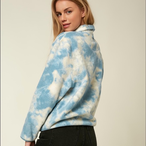 🔆O’NEILL🔆 LUCIE TIE DYE FLEECE SWEATSHIRT SWEATER JACKET - Picture 10 of 13